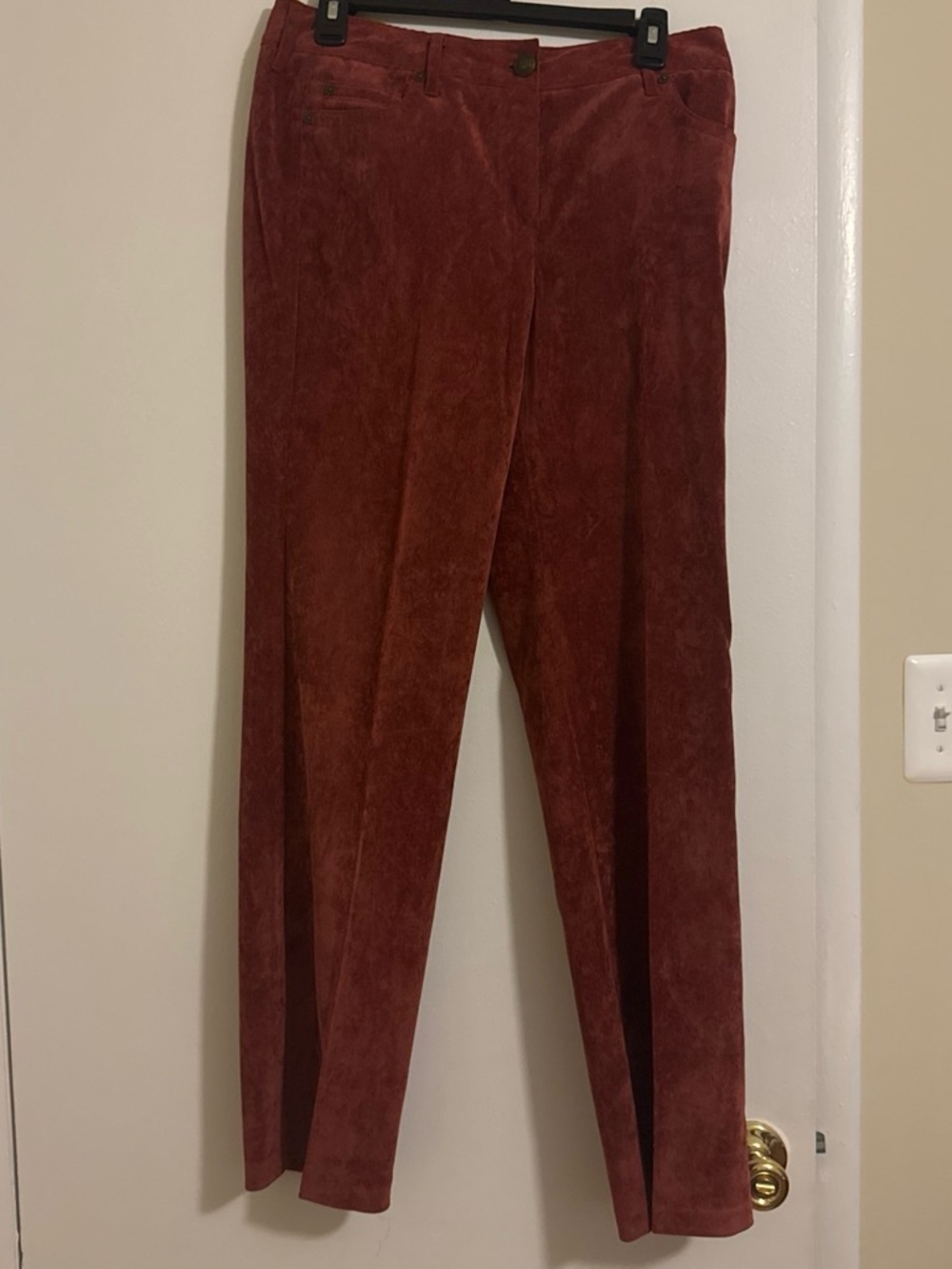 Larry Levine Rust Burnt Orange Corduroy Pants Size 6